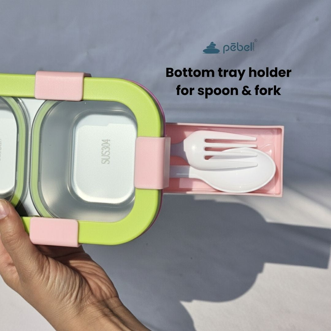 Customized Leakproof Silicone Ring Bento Lunch Boxes with 3 Compartments