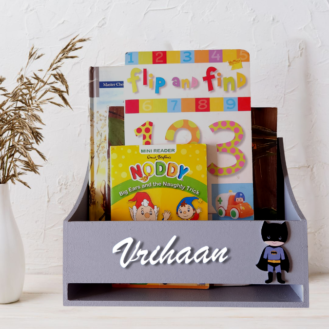 Personalized Book Rack for Kids | Sturdy Wood