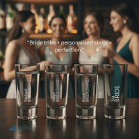Bridesmaid and Groomsmen Custom Shot Glasses