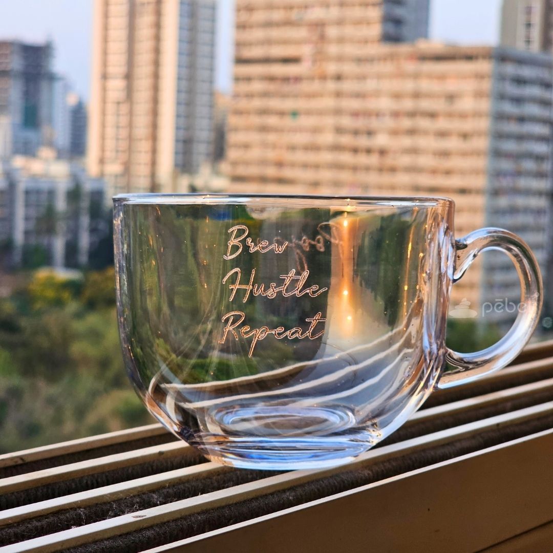Wide Mouth Glass Coffee Mugs