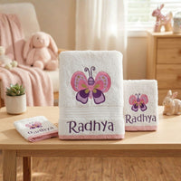 Premium Personalized Towel Set for Kids | Towel and Set of 2 Napkin