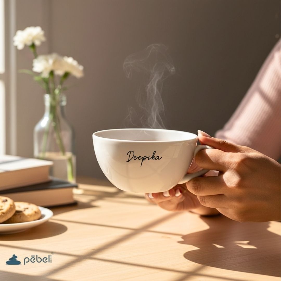 Broad White Handcrafted Ceramic Coffee Mugs