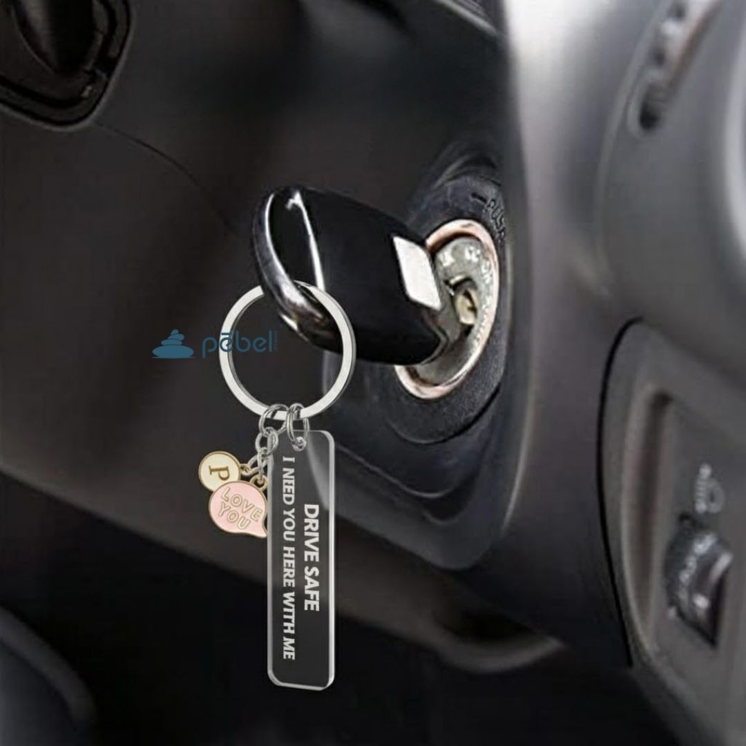 Laser Engraved Acrylic Safety Keychain