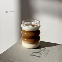 Round wavy glass tumbler set