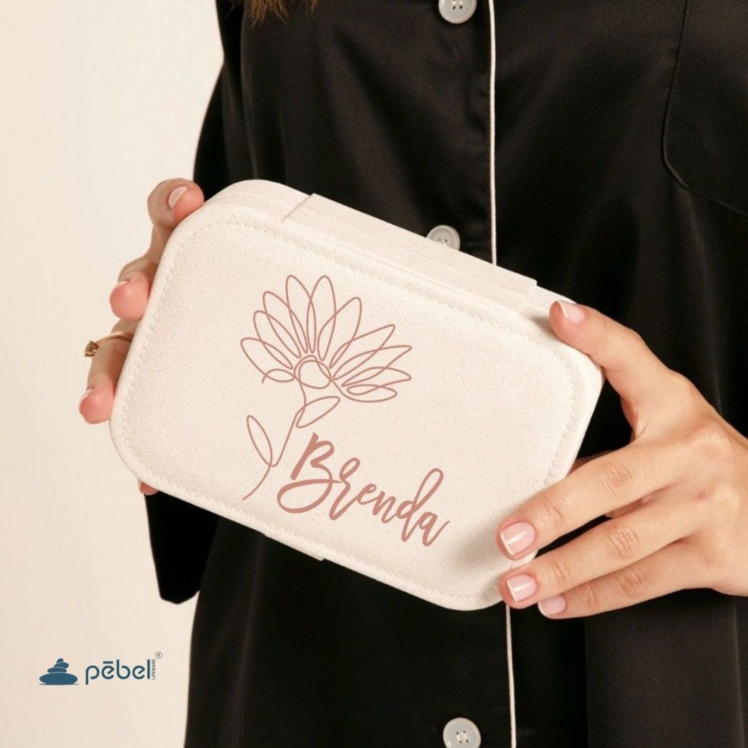 Custom pink jewelry organizer box