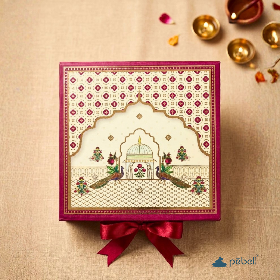 Luxury Indian Diwali Meenakari Copper Glass Set Hamper | Premium Corporate Gift