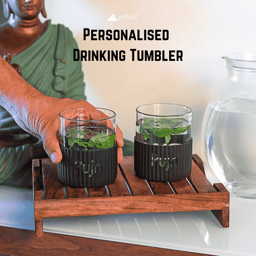 Personalized Drinking Glass with Silicone