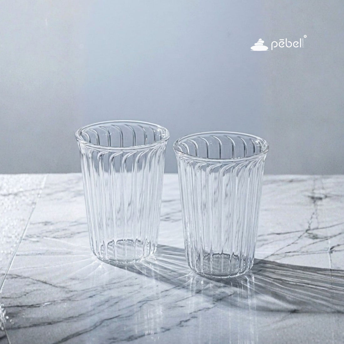 Matcha Fluted Glass - Conical Mug (Set of 2)