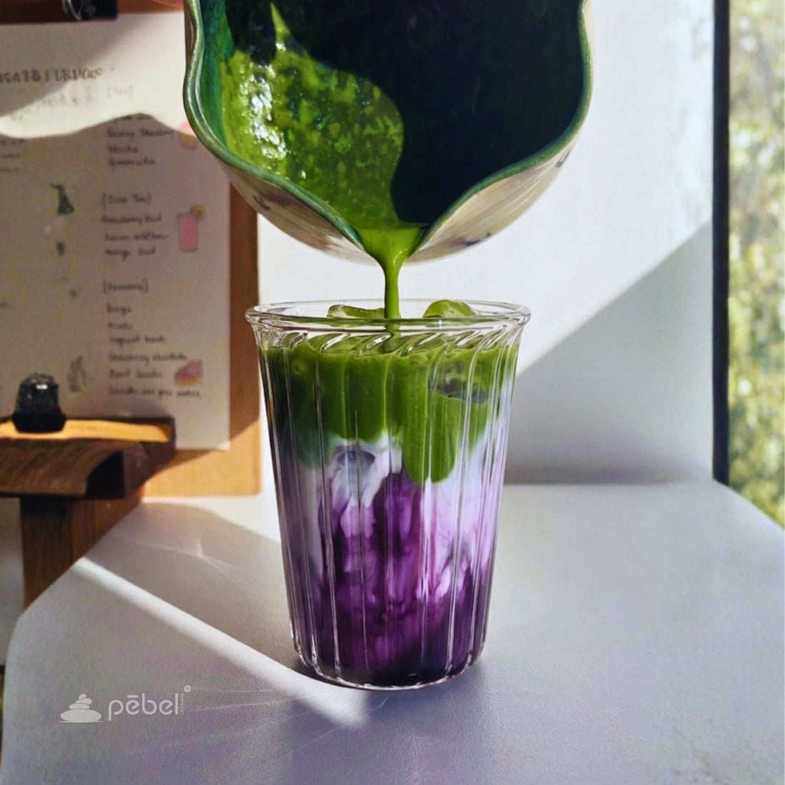 Matcha Fluted Glass - Conical Mug (Set of 2)
