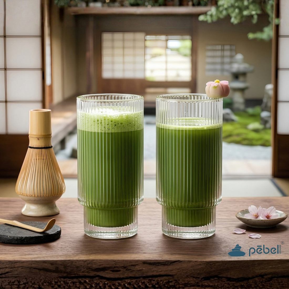 Ribbed Latte Glasses (Set of 2) | 400ml
