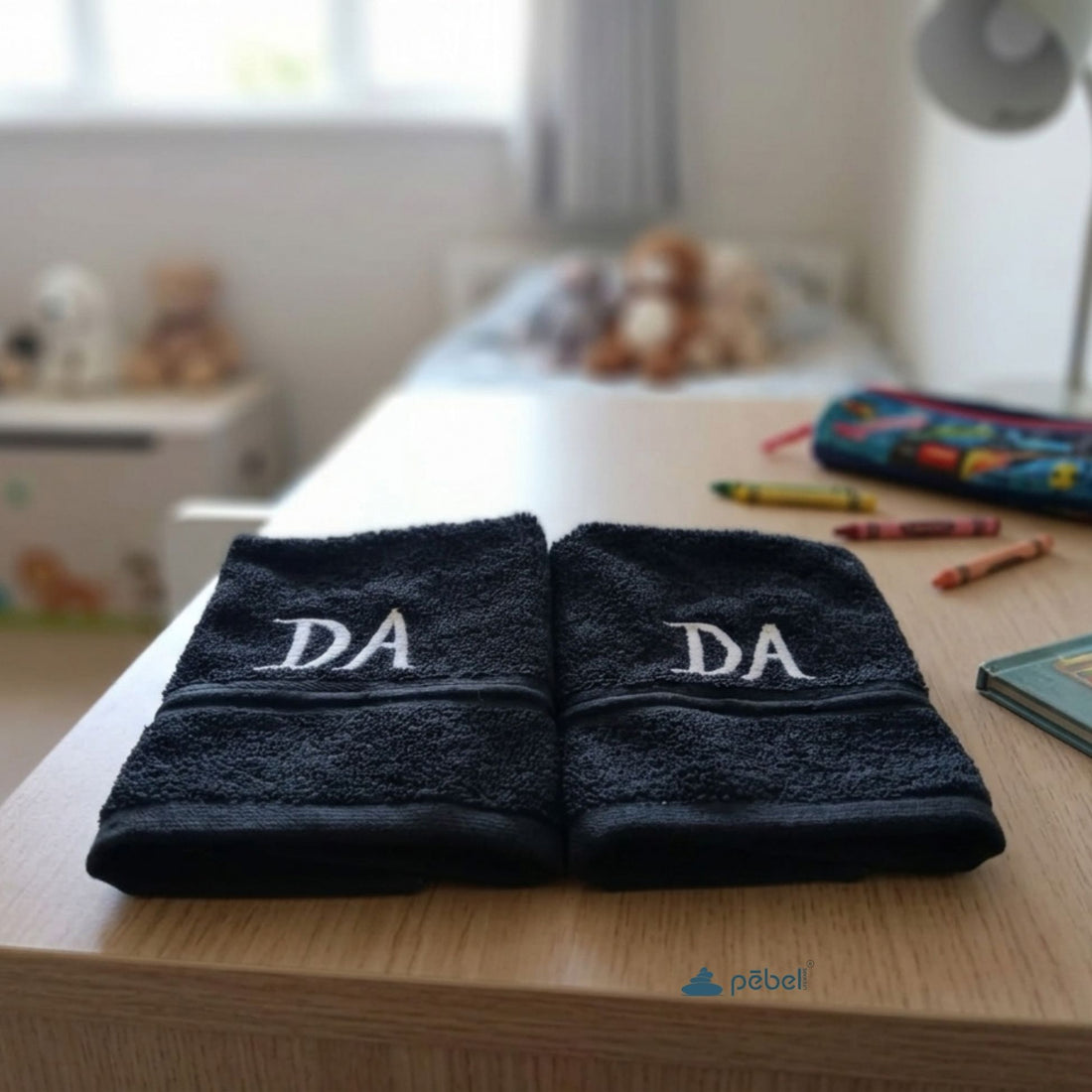 Black Personalized Napkins (Set of 2)