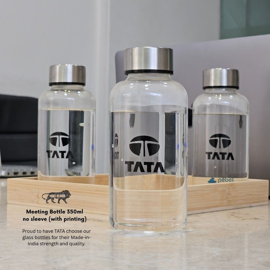 Meeting Room Borosilicate Glass Bottles - Your Logo