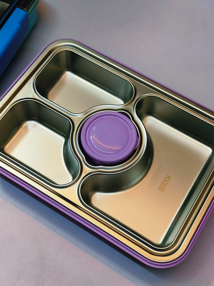 Leakproof Bento Customized Steel Lunch Box New| 3 compartments - Food Container, Chopstick & Spoon