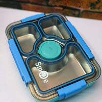 Leakproof Bento Customized Steel Lunch Box New| 3 compartments - Food Container, Chopstick & Spoon