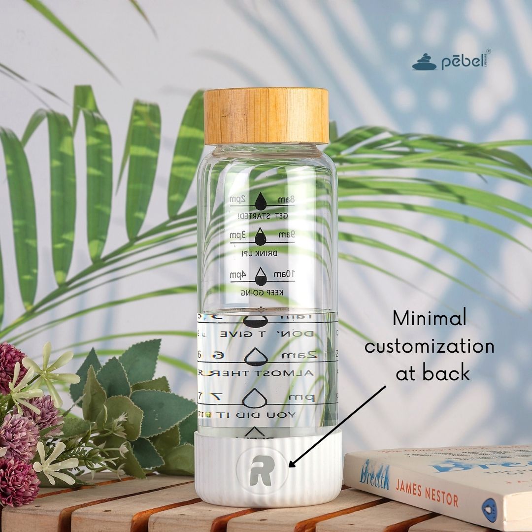Motivation Glass Bottle with Silicone Base 800ml