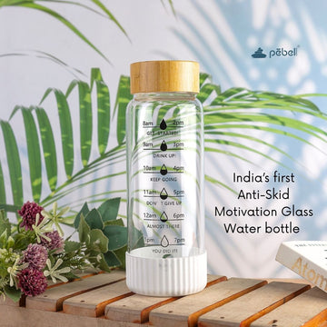 Motivation Glass Bottle with Silicone Base 800ml