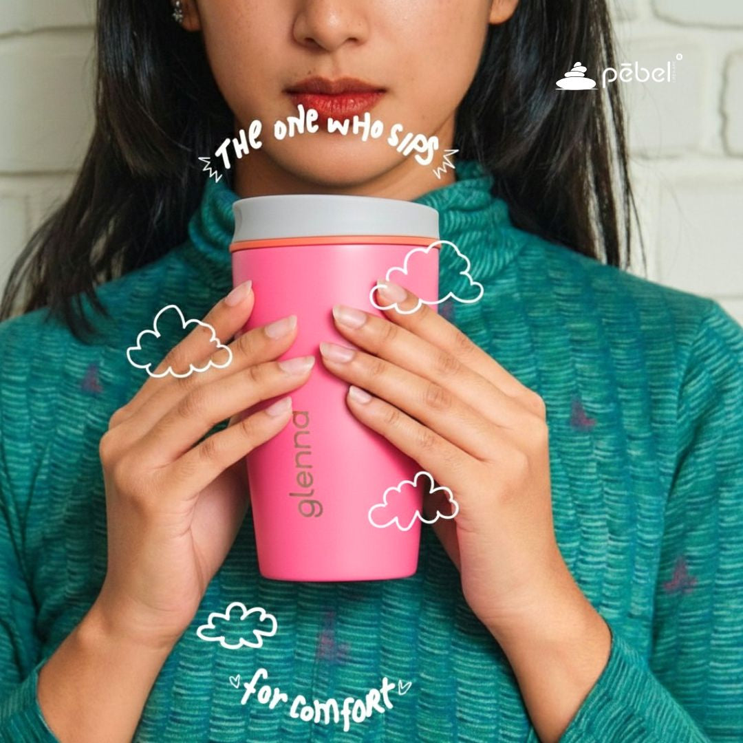 Personalized Pop Colour Pink Coffee Tumble