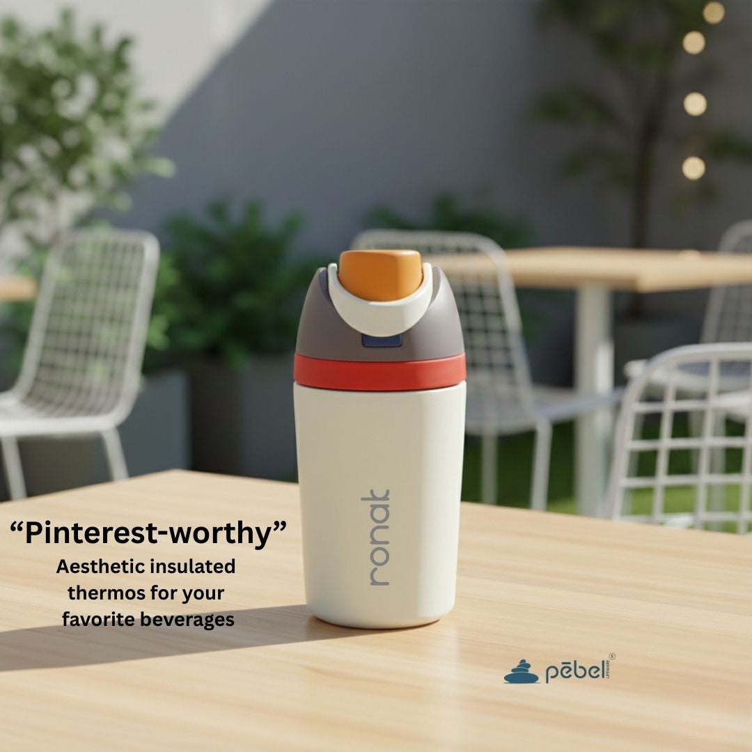 Personalized Pebel FlipSip Insulated Water Bottle | Small Size