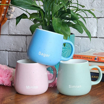 Personalized Pastel Ceramic Coffee Mugs | Great Gift for Birthdays & Special Occasions