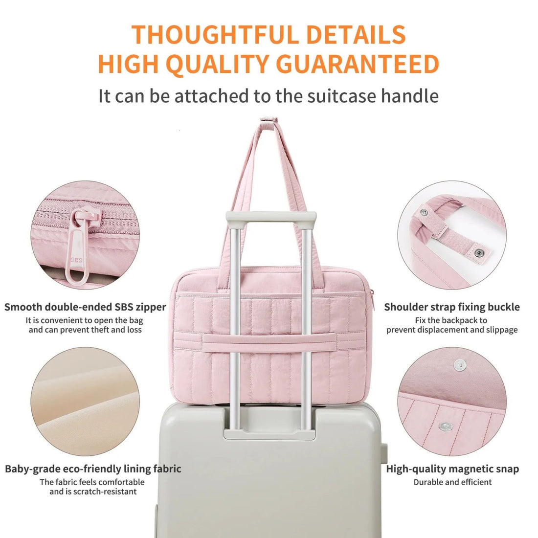 Laptop Bag | Puffy Laptop Sleeve with Handle & Zip
