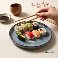 sushi platter with chopstick 