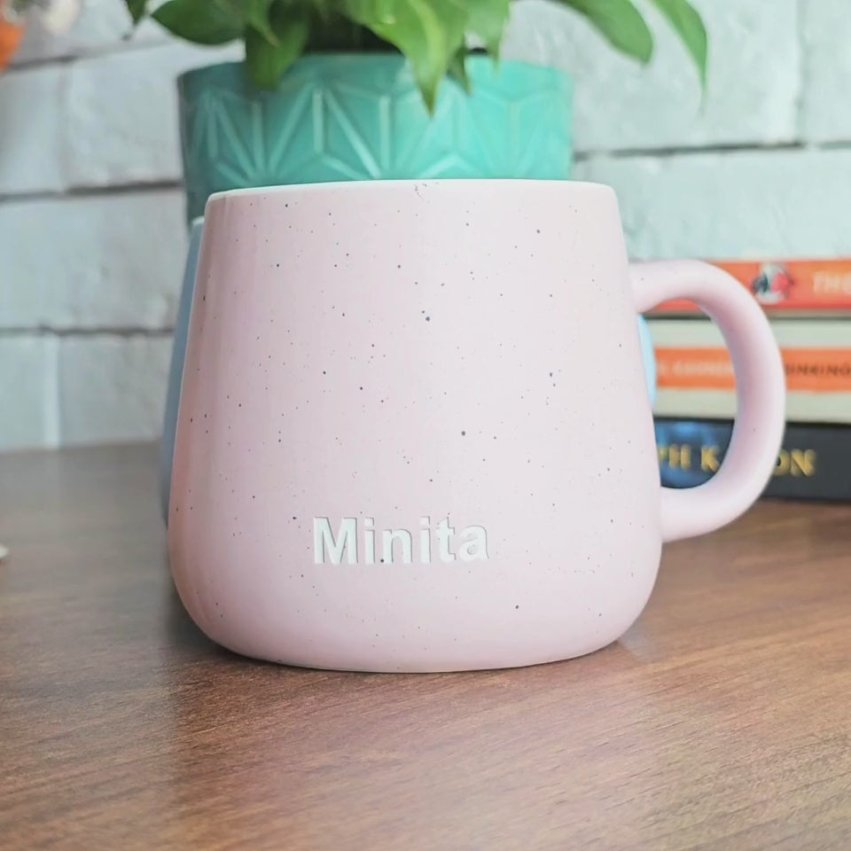 Pastel mug with custom name – unique gift idea