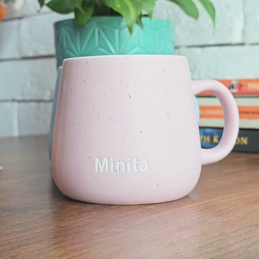 Pastel mug with custom name – unique gift idea