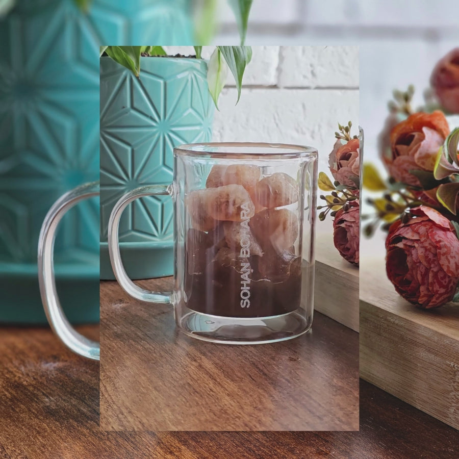 Double Wall Glass Mug – Elegant & Heat Resistant