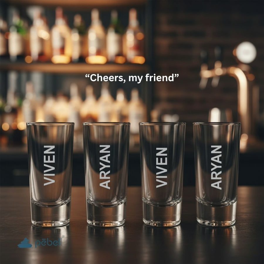 Personalized Shot Glasses by Pebel Lifeware