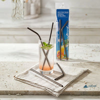 Stainless Steel Straws for Drinking with Cleaning Brush | 2 Bent + 2 Straight +1 Brush