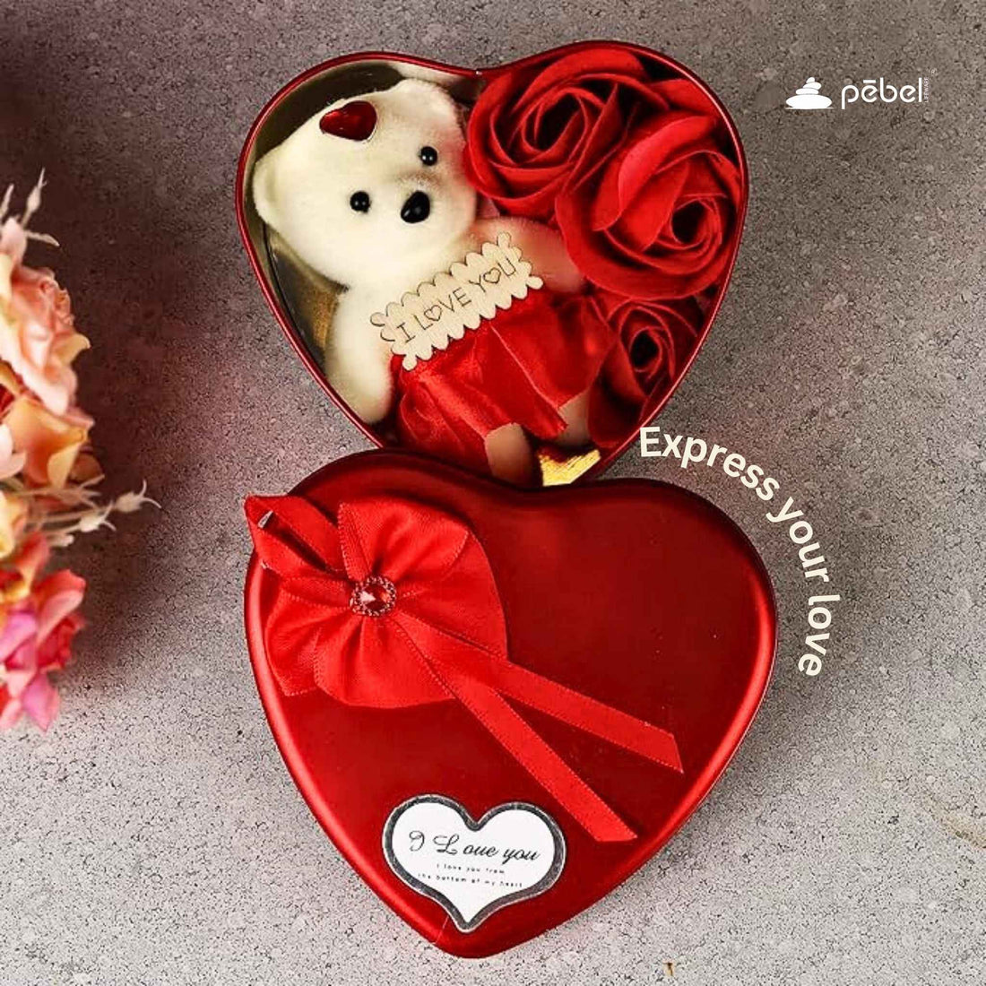 Heart Shaped Teddy Gift Box for your Valentine