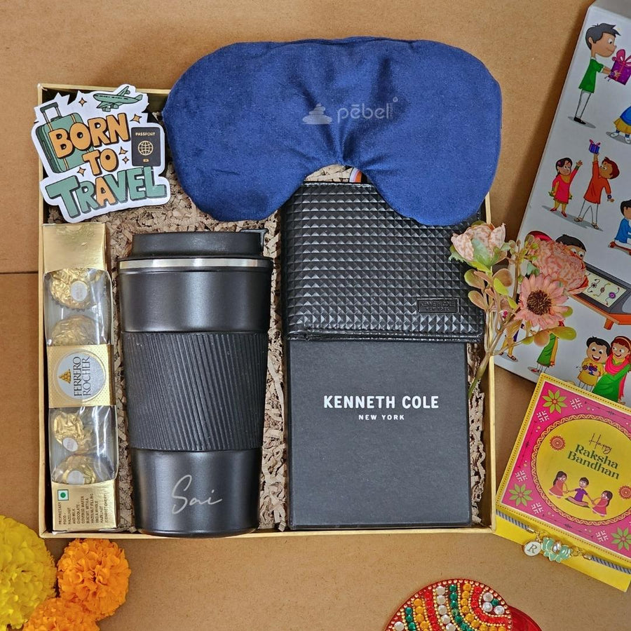 Born to Travel Rakhi Gift Hamper for Brother

