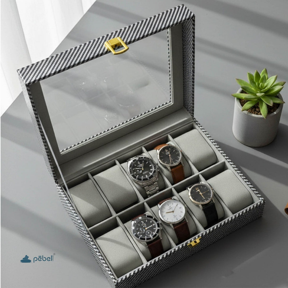 Premium Personalized 10 Slot Watch Box