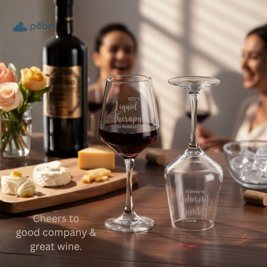 Engraved Wine Glasses Gift Set