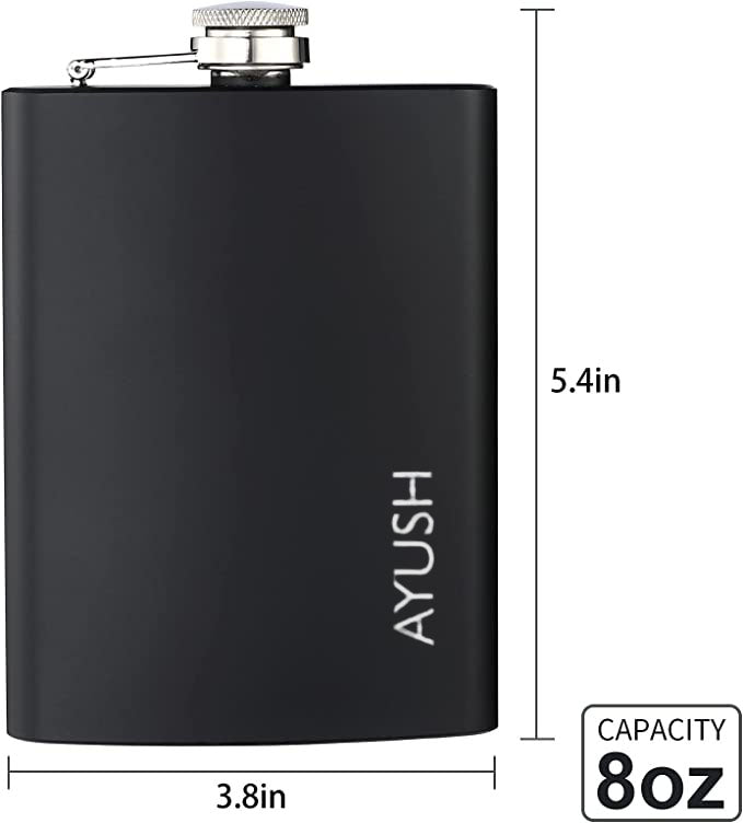 Personalized Engraved Stainless Steel Hip Flask for Unique Gift Ideas