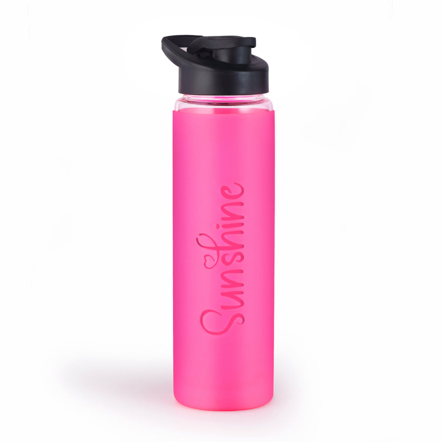 Stay Hydrated Glass Bottle with Silicone Sleeve | Stylish 750ml Water Bottle