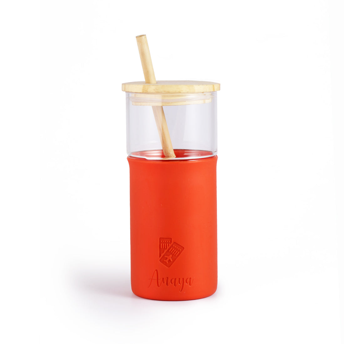 Smoothie Glass Tumblers with Straw