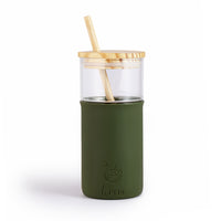 Smoothie Glass Tumblers with Straw