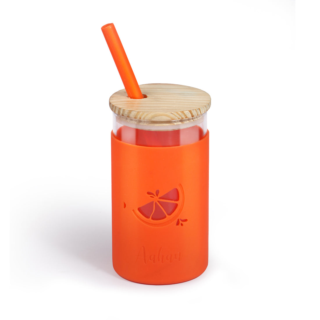 Personalized Glass Tumblers with Silicone Sleeve & Straw