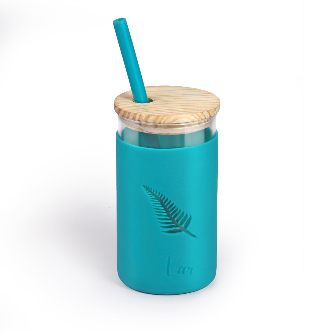 Personalized Glass Tumblers with Silicone Sleeve & Straw