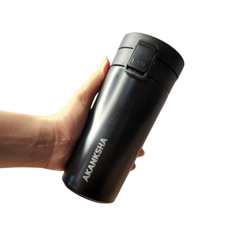 Personalized Thermos Flask Bottle -  Stainless Steel - Travel Mug with Filter